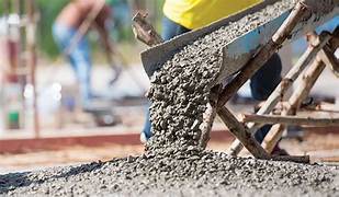 Ready-mix truck at building site